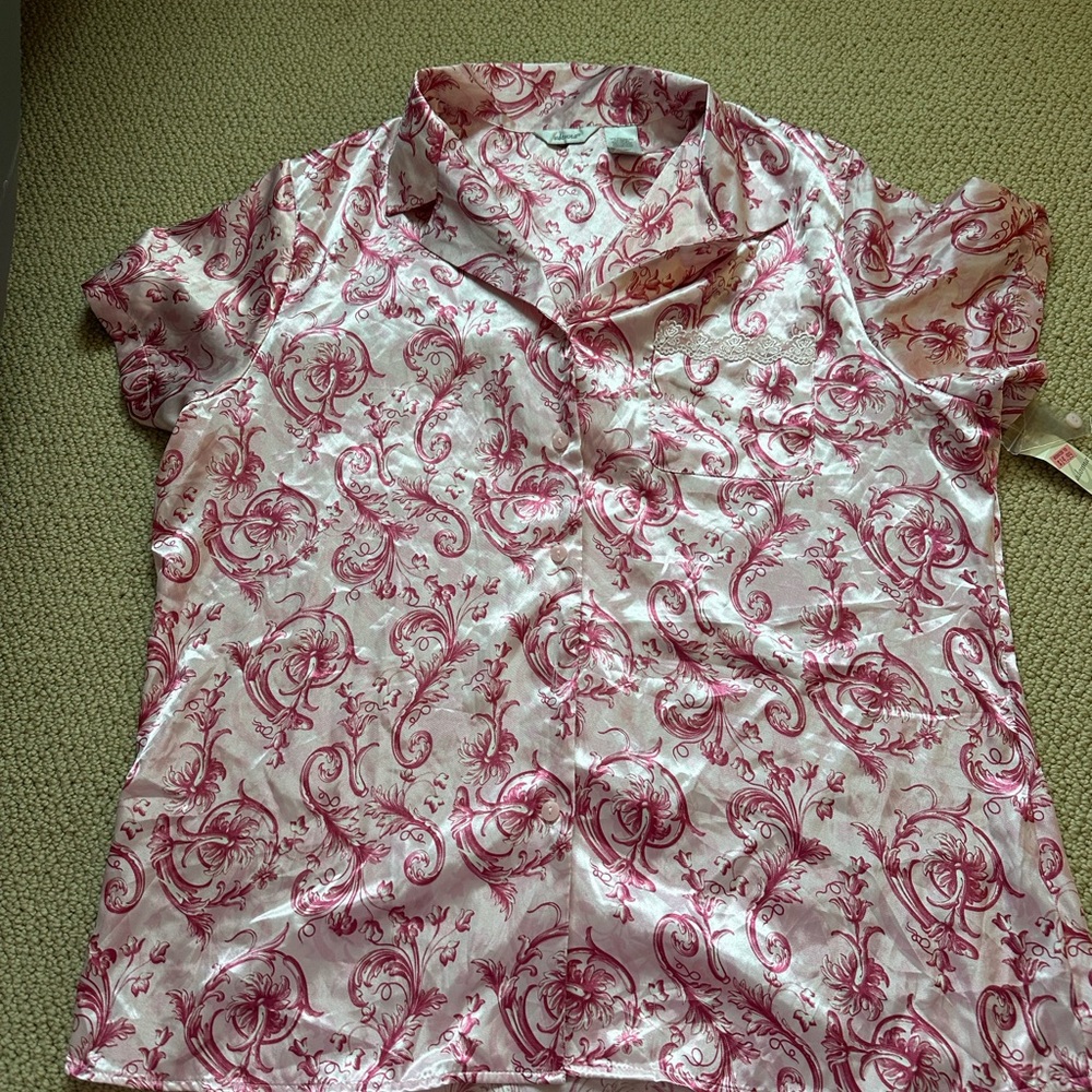 Adonna Pink and White Floral Shirt